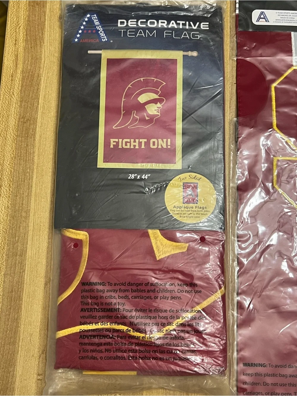 USC Trojans Banner Flag - Cardinal & Gold